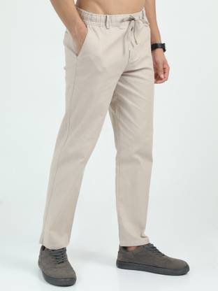 Bellaciao Clothings Co Relaxed Men Cream Trousers