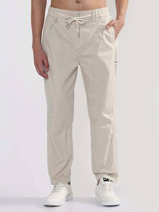 SHOWOFFFF Relaxed Men Cream Trousers