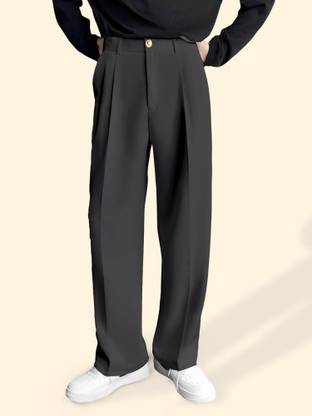 FTX Relaxed, Loose Fit Men Grey Trousers