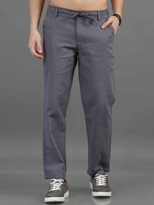 CAZZBA Relaxed Men Grey Trousers