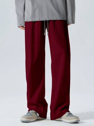Rajovati Regular Fit Men Maroon Trousers