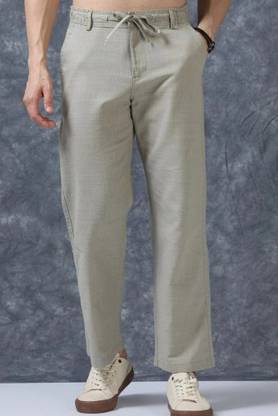 M Q Denim Regular Fit Men White Trousers