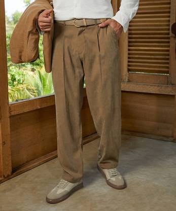 CAMPUS SUTRA Straight Fit Men Brown Trousers