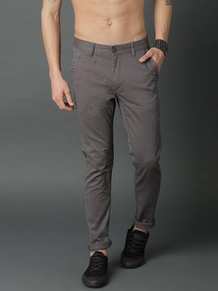 Roadster Regular Fit Men Grey Trousers