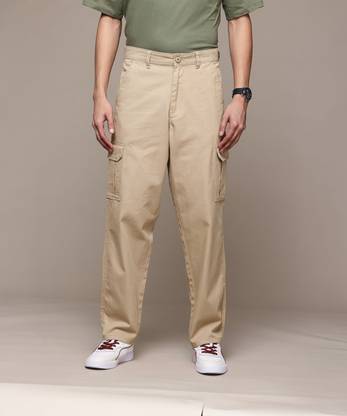 Roadster Relaxed Men Beige Trousers