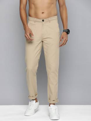 R.Code by The Roadster Life Co. Regular Fit Men Beige Trousers
