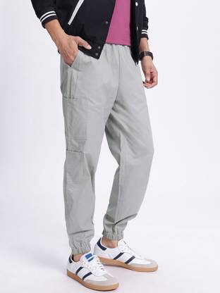 Glitchez Regular Fit Men Grey Trousers
