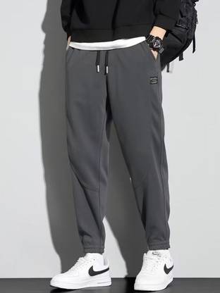 HERE&NOW Regular Fit Men Grey Trousers