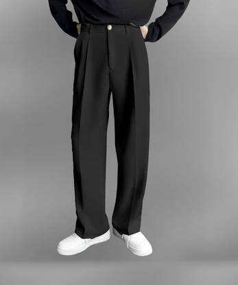 FTX Relaxed Men Black Trousers