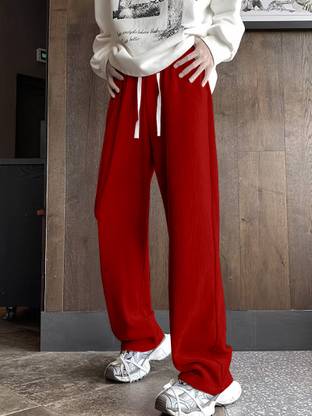 Rajovati Loose Fit Men Orange Trousers