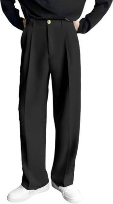 FTX Relaxed, Loose Fit Men Black Trousers