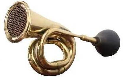 Robin Export Company Vintage Brass Car Horn Bike Bus Bullet Small Double turn Brass Horn 17Inch Bb Trumpet