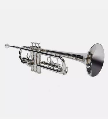 Rmze Standard TRUM-252 Silver Bb Trumpet for Beginner or Advanced- Musical instrument Silver-T-5 Bb Trumpet
