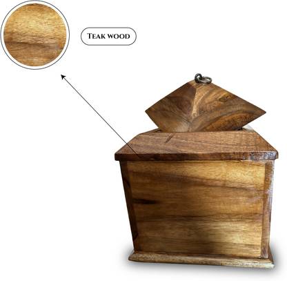 Classic Works Wooden container Teak wood (Size 10 X 10) Solid Wood Box