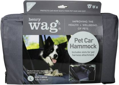 henry wag Pet Dog Car Protection Cover Travel Hammock with Seat Anchors Waterproof Trunk Mat Liner