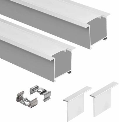 ABAJ Conciled 1 Meter Profile Channels Without LED Straight Linear (25x25mm) 0 W 1.5 cm Tube Light