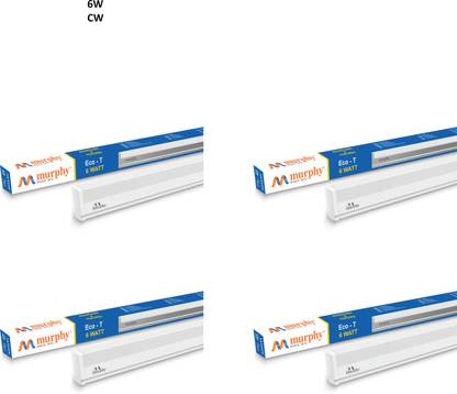 MURPHY LED 6W BATTEN T-5 (1 feet) (Cool White , pack of 4) 6 W 30.48 cm Tube Light