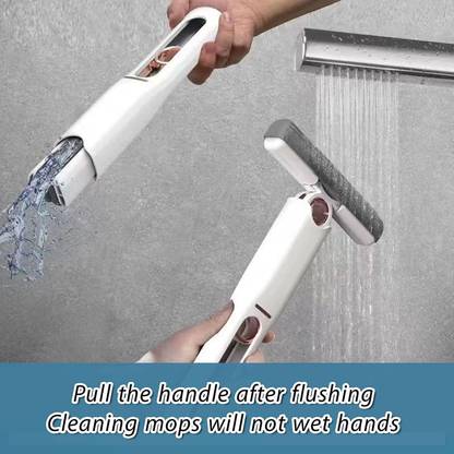 Druidstone Portable Hand-washable Mop, Self squeezer Cleaner Sponge Mop (White) Sponge Wet and Dry Brush