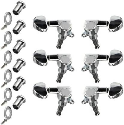 Mocking Bird Silver Guitar String Tuning Pegs for Acoustic or Electric Guitar(3r+3l) Manual Analog Tuner
