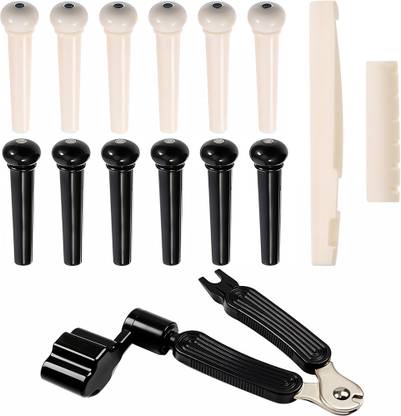 Probero Guitar Repair Kit with 12 Bridge Pins and Saddle Tool Manual Digital Tuner