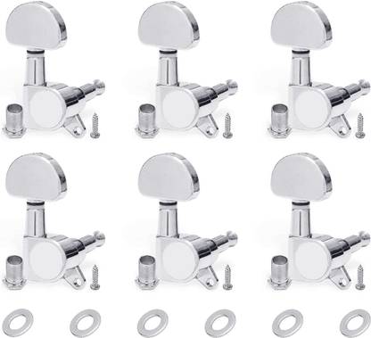 AMG Music Guitar Tuning Keys 3L+3R Guitar Machine Heads Guitar Pegs for Acoustic Guitar Automatic Analog Tuner