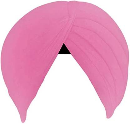 SIKH Light Pink 5.25 Meters UnStitch (Dastar) FullVoile Self Design, Solid Pagri
