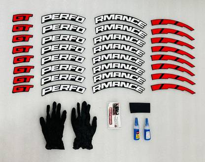AUTO MT GT-Performance 4Tyre Sticker with Glue Permanent Rubber (2 Glue+2 Gloves) Turbo Charger