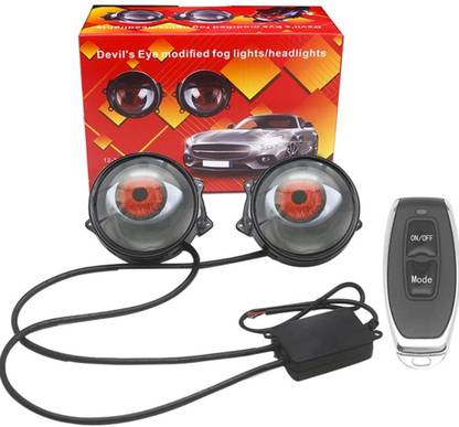AUTO MT Devil Eye Light for Car USB Led Headlight wid Remote 12V Adjustable Eye Pattern. Turbo Charger