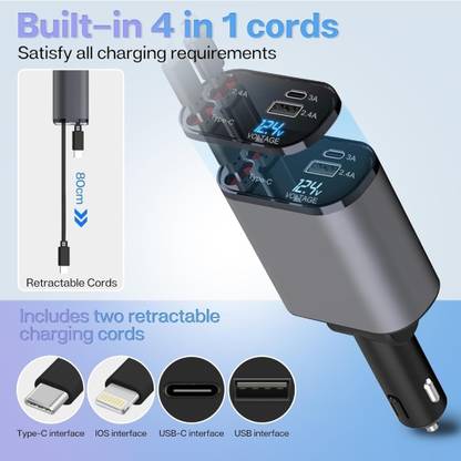 Dsboom 4 in One Car Charger Turbo Charger