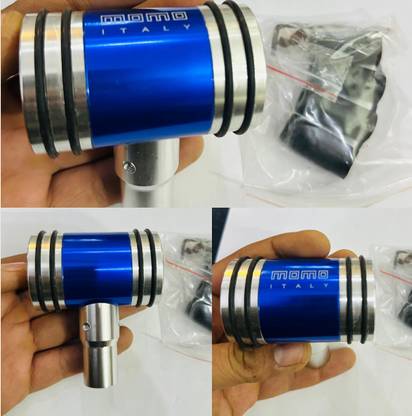 AUTO MT Momo-Blue Finish Aluminium Hammer with Sporty Handle Gear-Shift Knob for all Car Turbo Charger