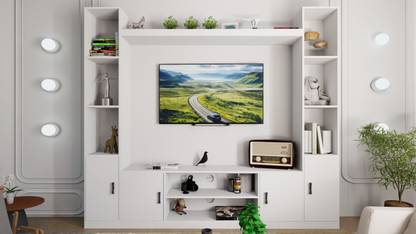 raywud Elavora Frosty White Engineered Wood TV Entertainment Unit
