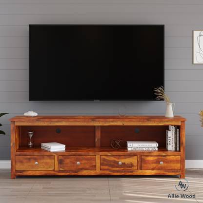 Allie Wood Rosewood (Sheesham) Engineered Wood TV Entertainment Unit