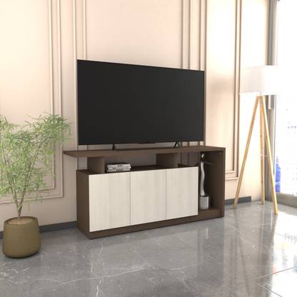 spacesbyU Centaur TV Unit with Storage Cabinets | 25mm Thick Top | Engineered Wood TV Entertainment Unit