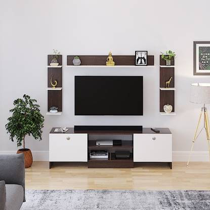 FURNEASER Samnor Tv Unit Furniture, Large Cabinet with Mount Rack, Panel, Table, Engineered Wood TV Entertainment Unit