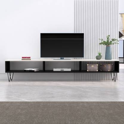 MONTAGE LED TV Cabinet 70 Inch for Living Room with Open Storage Engineered Wood TV Entertainment Unit