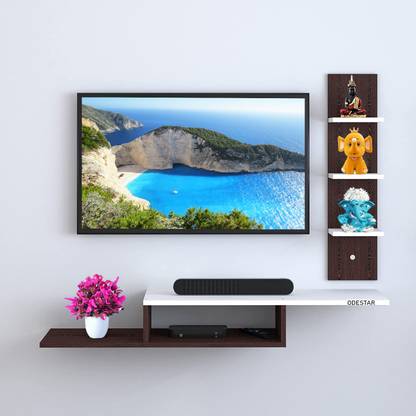 Odestar Odestar Engineered Wood TV Entertainment Unit Set Top Box Stand, Mounted TV Unit Engineered Wood TV Entertainment Unit