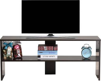 FORKTAIL Engineered Wood TV Entertainment Unit and TV Stand with Storage (Dark Wenge, Engineered Wood TV Entertainment Unit