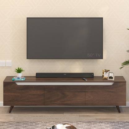 BLUEWUD Blesky TV Entertainment Unit Set Top Box Stand/TV Cabinet with Shelves Engineered Wood TV Entertainment Unit