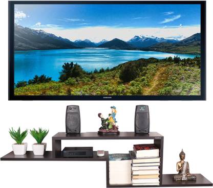 Captiver Renald 52Inch Tv Entertainment Unit Cum Books Shelf 49.4X8.66X11.8 Inches / Books shelf Set top box holder wall shelves Engineered Wood TV Entertainment Unit