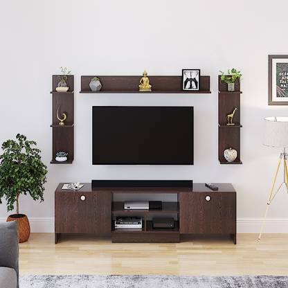 FURNEASER Samnor Tv Cabinet with Display Shelves, Tv Rack, Table, Stand, Console, Engineered Wood TV Entertainment Unit