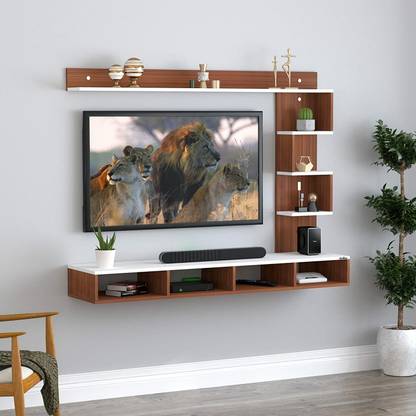 ANIKAA Casey Engineered Wood Wall Mount TV Unit Engineered Wood TV Entertainment Unit