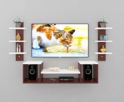 MACWUD Nicco Engineered Wood Wall Mount TV Entertainment Unit Engineered Wood TV Entertainment Unit