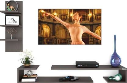 ESTANTERIA Black Stack Wall Mount tv unit, tv stand Engineered Wood TV Entertainment Unit