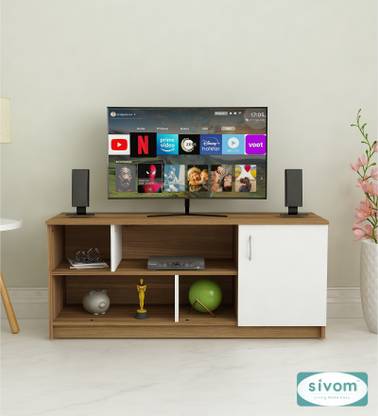 SIVOM Fortune Multipurpose TV Unit fits upto 43 inch with Storage Engineered Wood TV Entertainment Unit