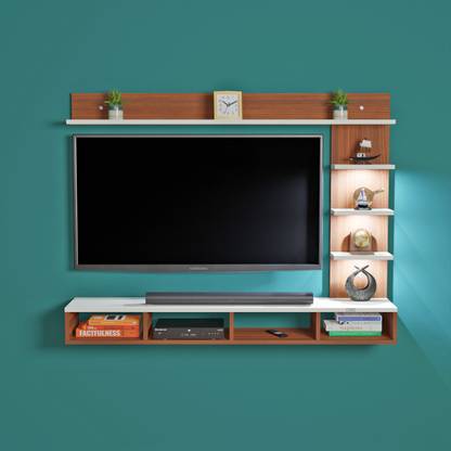 Das Ambient With LED Light modern Engineered Wood TV Entertainment Unit