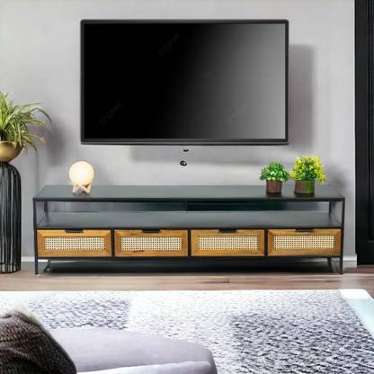WoodMart Solid Wood TV Entertainment Unit
