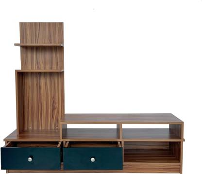 raywud Media Max Black Engineered Wood TV Entertainment Unit