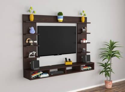 Aariwoody Futuristic Carving Engineered Wood TV Entertainment Unit