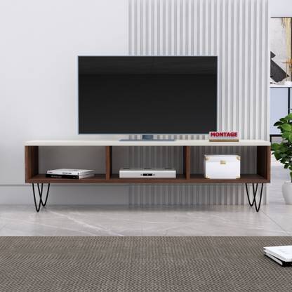 MONTAGE LED TV Cabinet 50 INCH for Living Room with Open Storage Engineered Wood TV Entertainment Unit