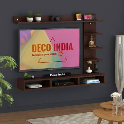 Deco India Engineered Wood Wall Mount TV Unit/TV Stand/TV Cabinet TV Entertainment Unit Engineered Wood TV Entertainment Unit